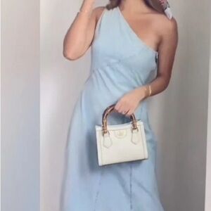 NWT Chic Zara Blue Asymmetrical One-Shoulder Sundress